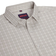 Windowpane Check Full Sleeve Shirt - Soft Beige (GP226)