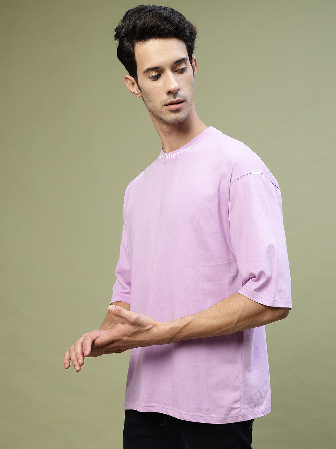 Los Angeles Black Drop-shoulder Oversized Tee by Gavin Paris