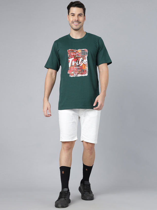 Tribe Dark Green Regular T-Shirts