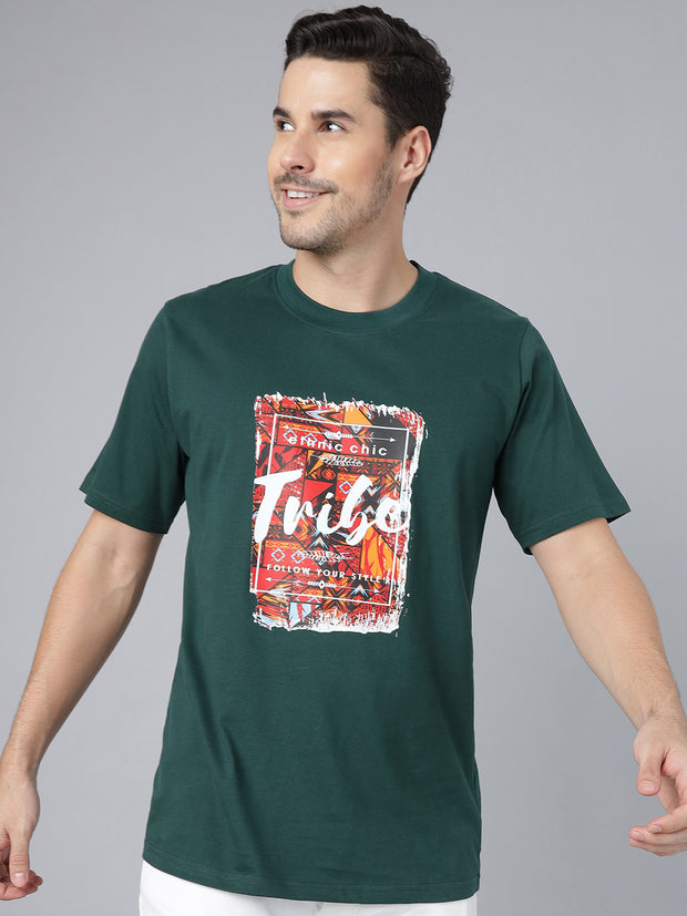 Tribe Dark Green Regular T-Shirts