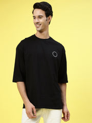 Everyone Black Oversized Both Side Printed Tee