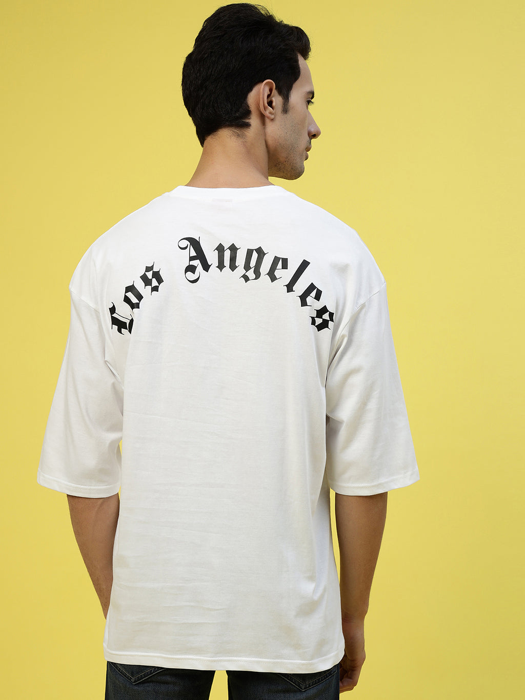 Los Angeles Black Drop-shoulder Oversized Tee by Gavin Paris