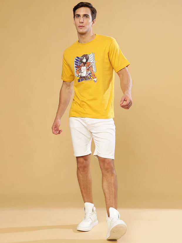 Titan Mustard Regular T-shirt