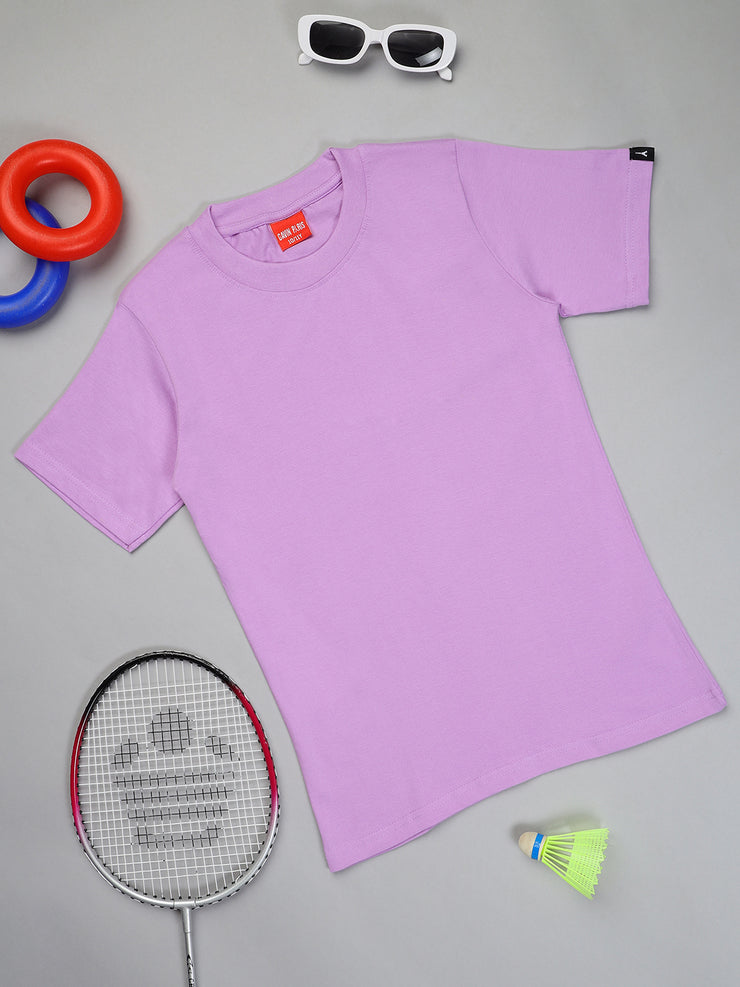 Lavender Plain T-shirts for Boys & Girls