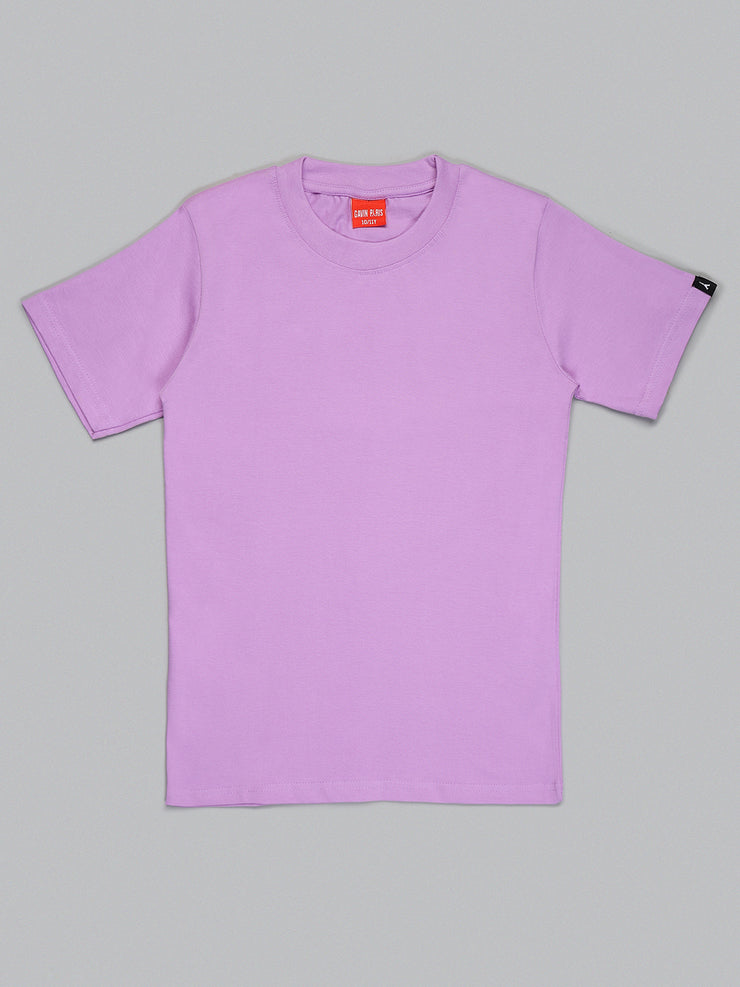 Lavender Plain T-shirts for Boys & Girls