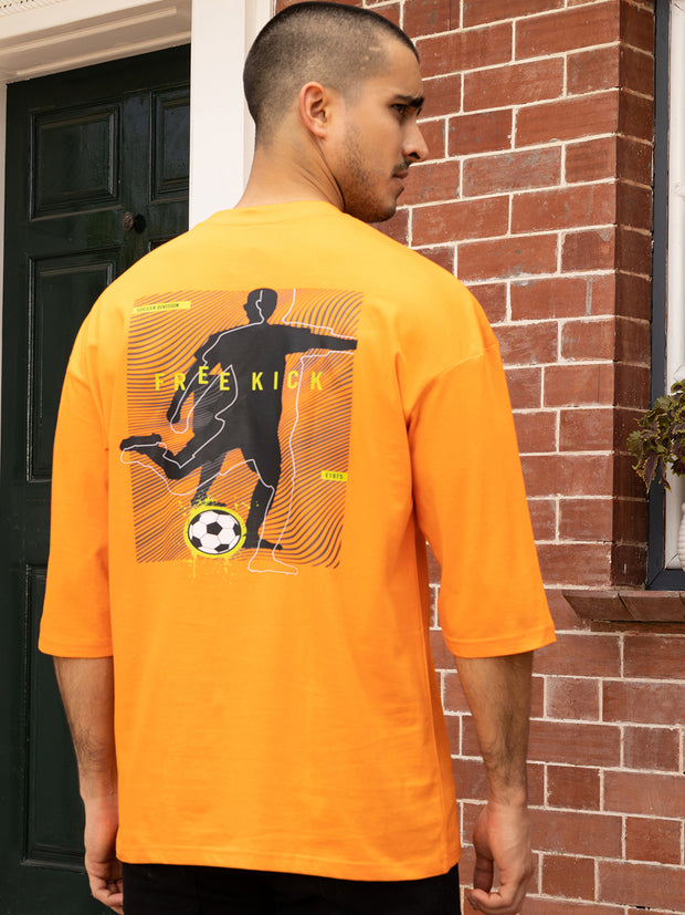 Freekick Oversized Neon Orange Oversized Tee