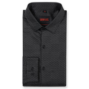 Full Sleeve Shirt - Black and Gray Scallop Pattern (GP156)