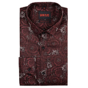 Burgundy Floral Full Sleeve Shirt (GP190)