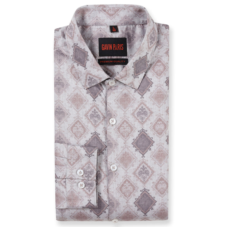 Vintage Geometric Pattern Full Sleeve Shirt (GP148)