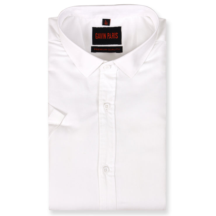 Half Sleeve Shirt- Classic White (GP292)