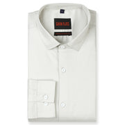 Textured Solid Full Sleeve Shirt - Off-White (GP216)