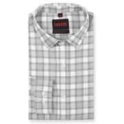 Grey and White Checkered Pattern Full Sleeve Shirt (GP133)