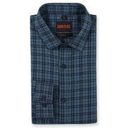 Full Sleeve Shirt - Blue and Black Plaid (GP163)