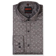 Mandala Print Full Sleeve Shirt - Grey and Black (GP246)