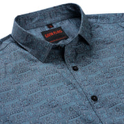 Blue Ethnic Pattern Full Sleeve Shirt (GP249)