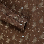 Full Sleeve Shirt - Brown with Paisley Pattern (GP154)