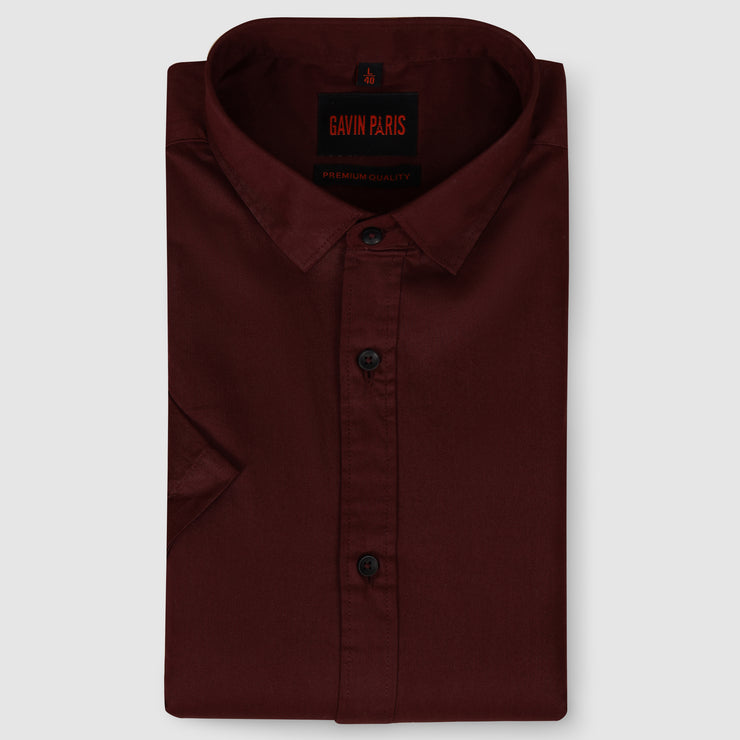 Half Sleeve Shirt- Classic Maroon (GP291)