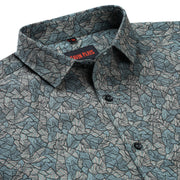 Leaf Print Full Sleeve Shirt - Teal Green (GP223)