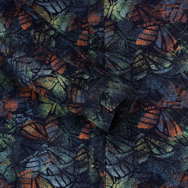 Abstract Multicolor Leaf Print Full Sleeve Shirt (GP140)