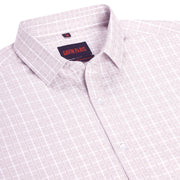 Windowpane Check Full Sleeve Shirt - Soft Pink (GP226)