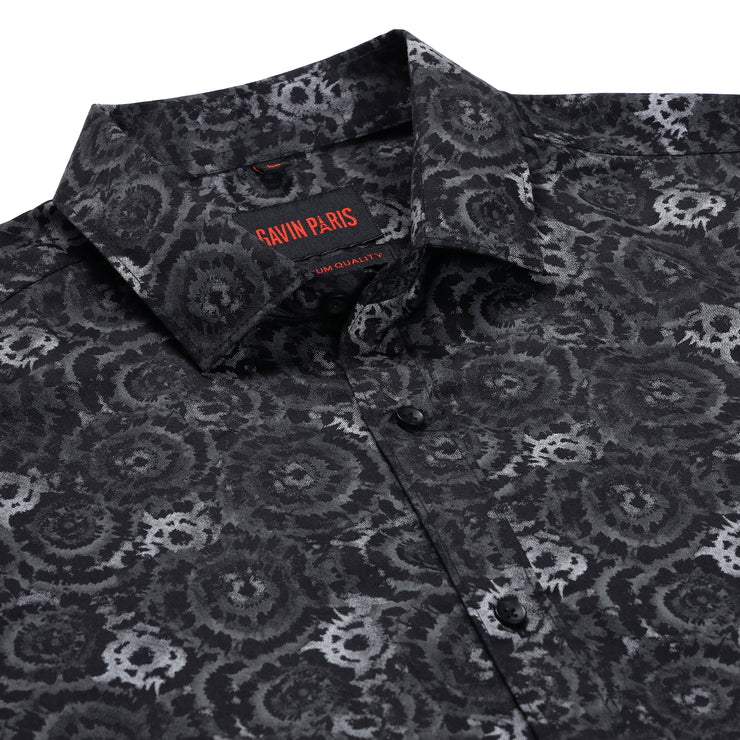 Black Floral Full Sleeve Shirt (GP188)