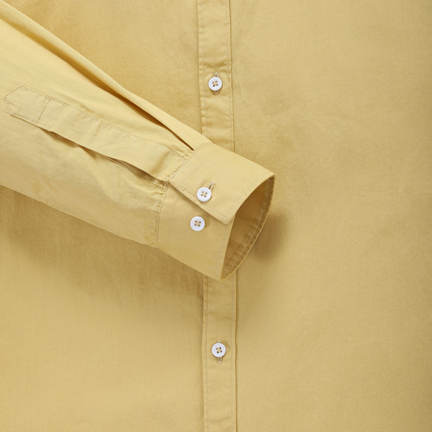 Mustard Yellow Plain Men's Full Sleeve Shirt (GP312)