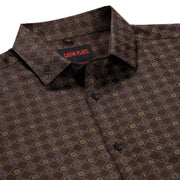 Brown Diamond Pattern Full Sleeve Shirt (GP194)