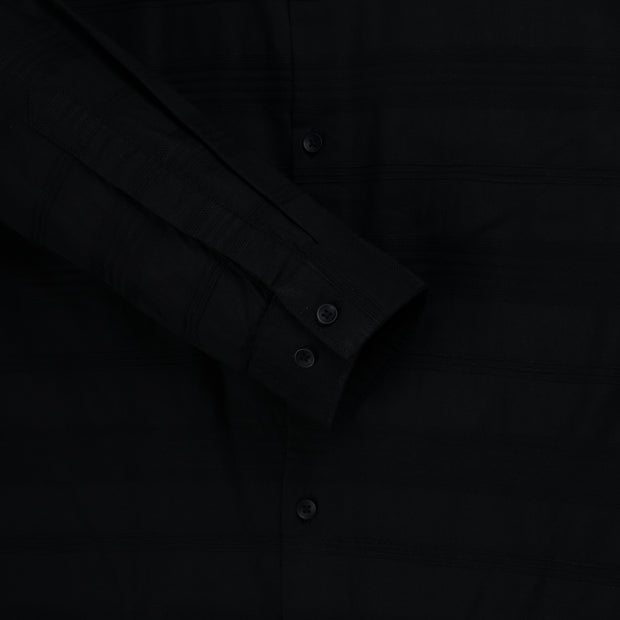 Black Full Sleeve Shirt with Textured Stripes (GP266)