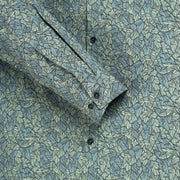 Leaf Print Full Sleeve Shirt - Olive Green (GP222)