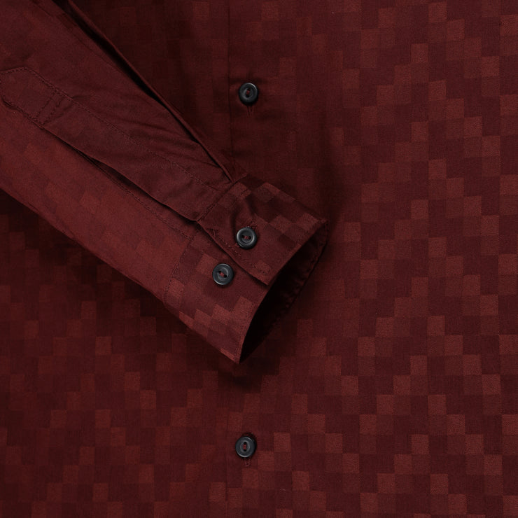 Maroon Checkered Full Sleeve Shirt (GP174)