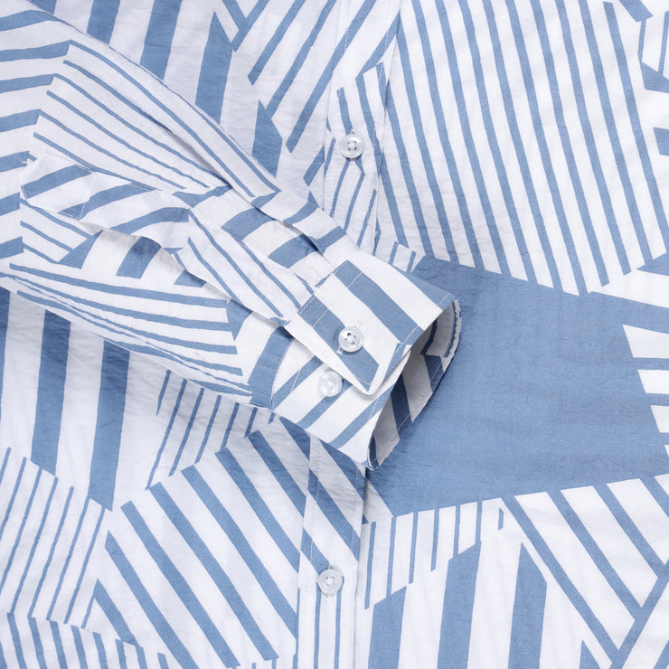 Blue & White Striped Full Sleeve Shirt(GP169)