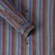 Tribal Stripe Full Sleeve Shirt - Blue and Maroont (GP213)