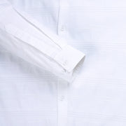 White Full Sleeve Shirt with Textured Stripes (GP267)