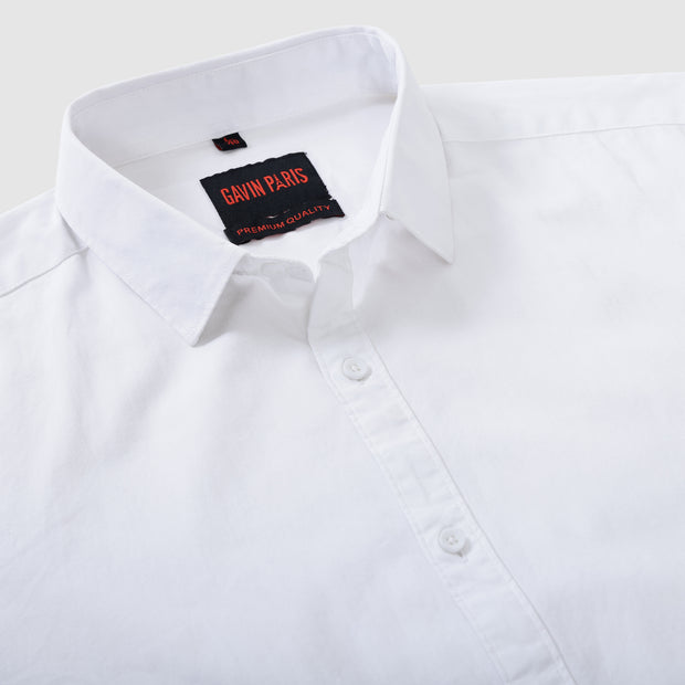 Classic White Men's Full Sleeve Shirt (GP320)