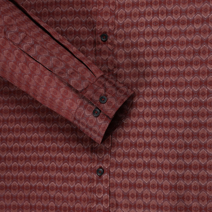 Maroon Patterned Full Sleeve Shirt (GP183)