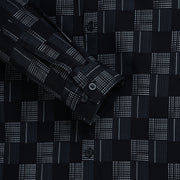 Black and White Geometric Check Full Sleeve Shirt (GP254)