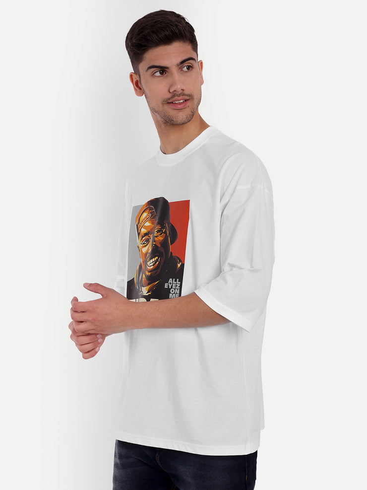 Tupac White Oversized Tee by Gavin Paris