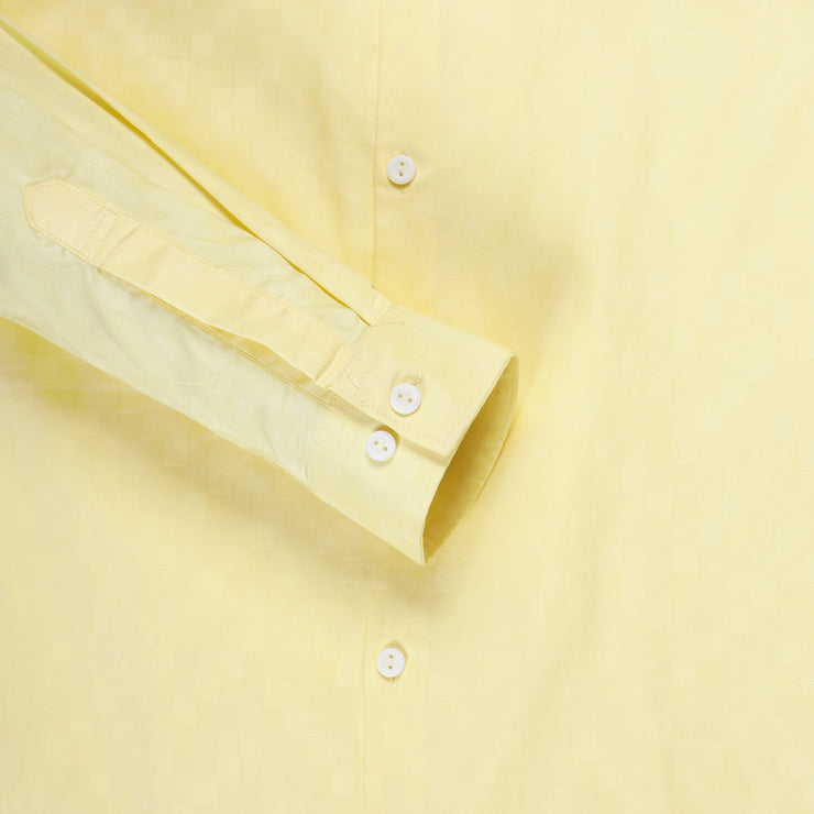 Lemon Yellow Checkered Full Sleeve Shirt (GP177)