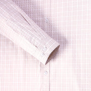 Windowpane Check Full Sleeve Shirt - Soft Pink (GP226)