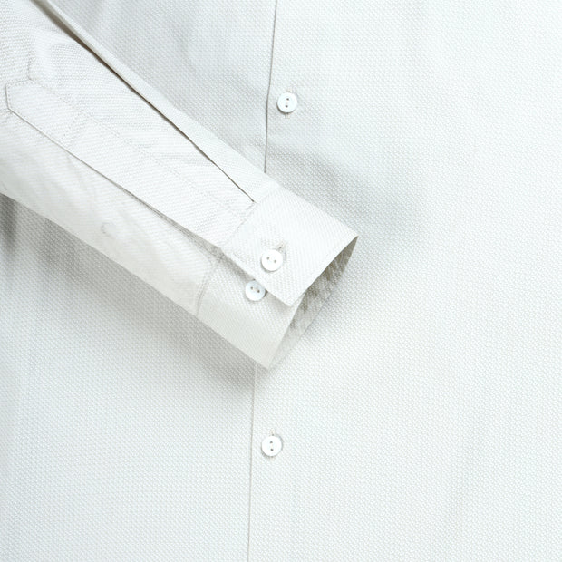 Textured Solid Full Sleeve Shirt - Off-White (GP216)