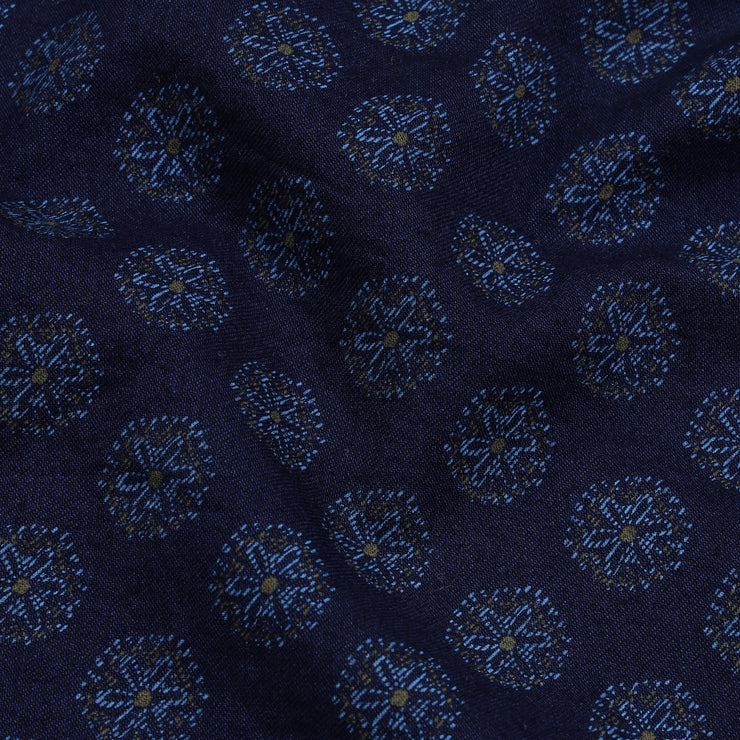 Full Sleeve Shirt - Navy Blue Medallion Print (GP144)