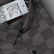 Charcoal Grey Checkered Full Sleeve Shirt (GP253)