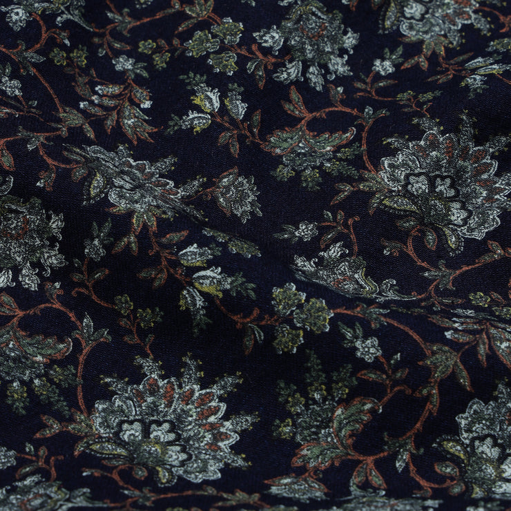 Navy Blue Floral Print Full Sleeve Shirt (GP143)