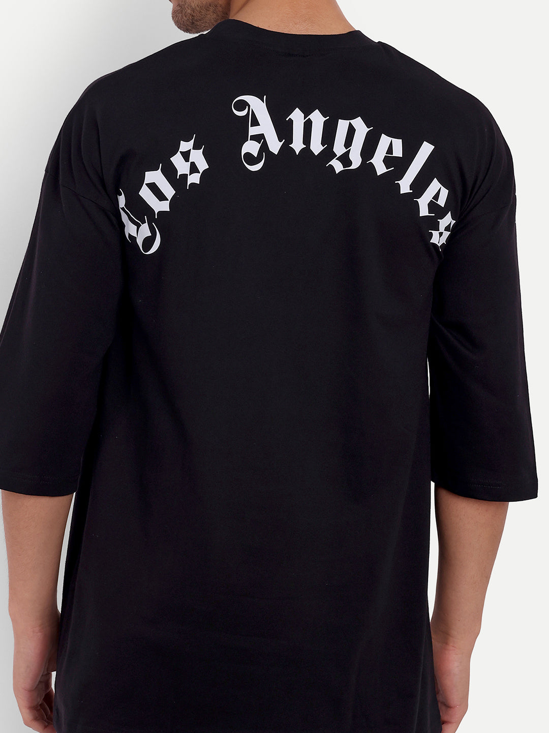 Los Angeles Black Drop-shoulder Oversized Tee by Gavin Paris