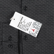 Full Sleeve Shirt - Black and Gray Scallop Pattern (GP156)