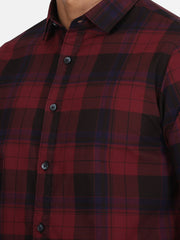 Plaid Flannel Full-Sleeve Shirt - Red and Black (GP083)