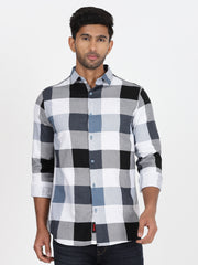 Black and White Checkered Full Sleeve Shirt (GP033)