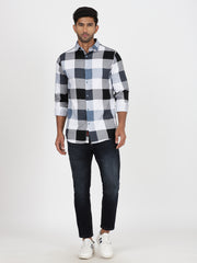 Black and White Checkered Full Sleeve Shirt (GP033)