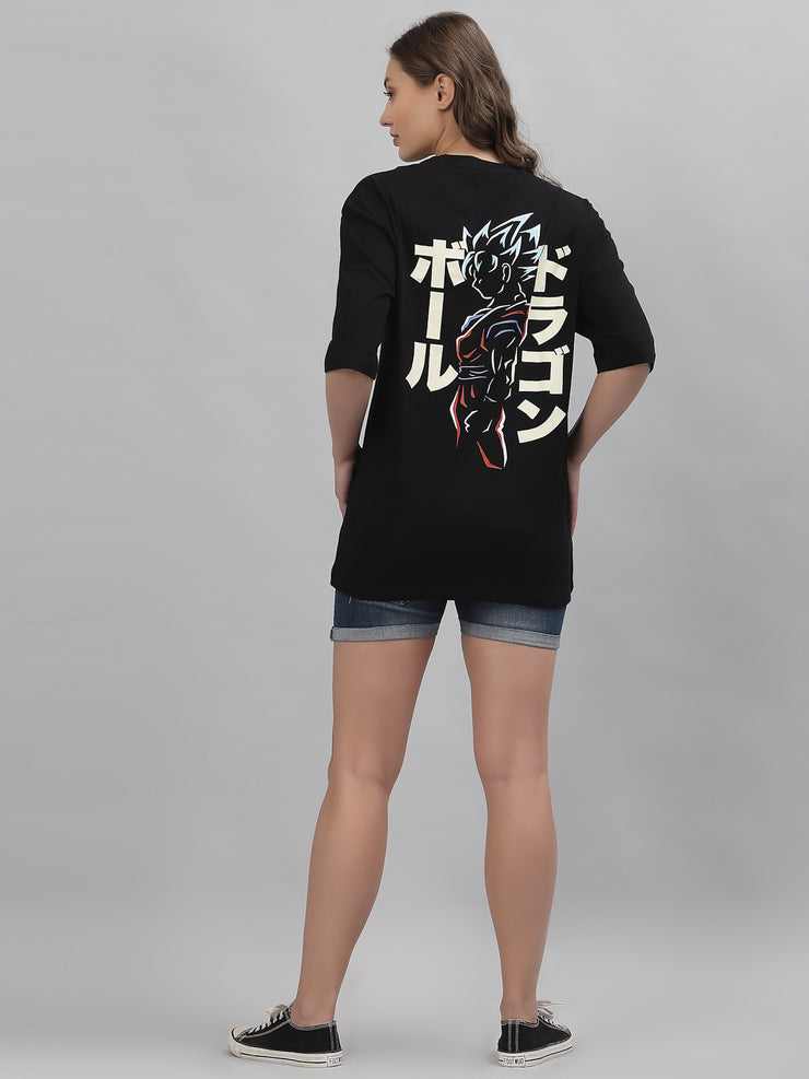 Goku Black Drop Shoulder Oversized Unisex Tee