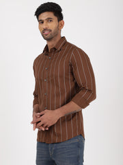 Striped Shirt - Brown & White (GP034)